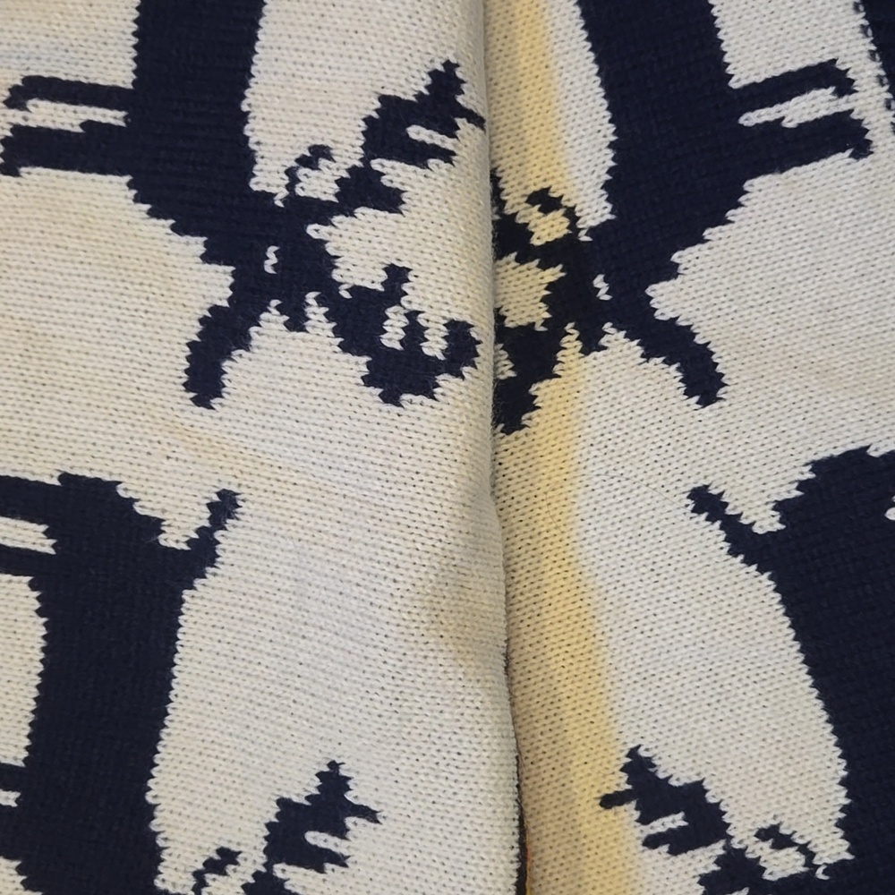 Lovarzi Unisex Festive Reindeer Reversible Knit Scarf - Picture 3 of 6